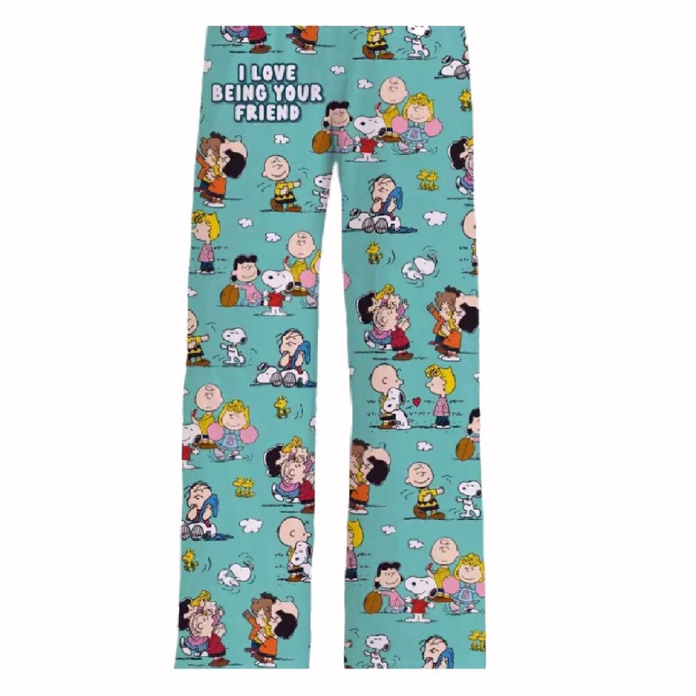 Brief Insanity Peanuts I Love Being Your Friend Lounge Pants Pajamas NEW